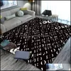 Teppiche Hochwertiger Teppich 3D-gedruckte Fußmatte Salon Wohnzimmer Rutschfestes klassisches Muster Top-Teppiche Drop-Lieferung Hausgartentextilien Dhfzl