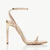 Zomer LuxuryAquazzura Olie Sandalen Schoenen Vrouwen Strappy Lakleer Hoge Hakken Wit Goud Lady Gladiator Sandalias EU35-43 Originele doos