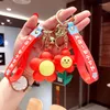 Keychains Creative Simple Key Chains For Women Little Safflower Doll Kids Toys Car Ring Bag Pendant Gifts Charms Cool