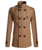 Costumes pour hommes Manteau en laine Slim Fit Trench de longueur moyenne