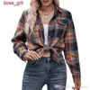 2023 frauen Kariertes Hemd Herbst Und Winter Neue Casual Designer Tops Mode Oversize Lose Lange Ärmeln Shirts206R