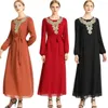 Etnische Kleding Eid Moslim Vrouwen Hijab Jurk Vintage Borduurwerk Dubai Abaya Turkse Kaftan Islamitische Arabische Robe Party Gown Jilbab