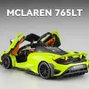 Diecast Model Cars 124 McLaren 765LT Supercar Alloy Model Car Toy Diecasts Metal Casting Sound and Light Car Toys For Children Vehicle x0731