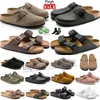 Boston Klompen Designer Sandalen Slippers Slippers Kurk Platte Zomer Lederen Glijbaan Favoriete Strand Loafers Casual Schoenen Dames Heren Arizona Mayari