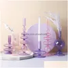 Candle Holders Floriddle Taper Glass Candlesticks For Home Room Decoration Party Vase Table Bookshelf Drop Delivery Garden Dhyfx