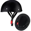 Casque de moto Vintage demi-visage rétro allemand Kask Cafe Racer Scooter Cruiser Chopper noir mat doublure EPS approuvé par le DOT2132