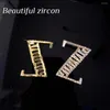 Boucles d'oreilles pendantes luxe lettre Z cubique zircone cristal femmes corée Simple mode strass bijoux fête cadeaux en gros