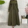 Ethnic Clothing Selling Long Dresses For Women Muslim Abaya Woman Dubai Luxury Doll Collar Pocket Islamic Turkey Femme Vestido