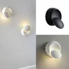 Applique murale LED moderne, lumière intérieure réglable, Rotation à 360 degrés