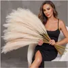 Couronnes de fleurs décoratives Fleurs décoratives 39 pouces Fluffy Artificielle Pampas Grass Fleur pour décor Boho Bouquet Mariage Maison Chris Dhzqj