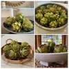 Decorative Flowers 2 Pcs Household Artificial Artichoke Greenery Decor Realistic Vegetables Plastic Decors