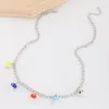 Chains Fashion Colorful Mushroom Pendant Necklace Women Metal Sweater Chain Necklaces Female Jewelry Collar Mujer