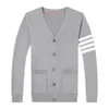 Herrtröjor 2023 Toppkvalitet Spring Winter Brand Fashion Sticked Men Cardigan Sweater Black Korean Casual Coats Jackor Menskläder 3xl