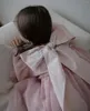 Robes de fille Fée filles manches bouffantes robe Lolita pour enfants princesse Tulle robe de soirée taille haute rose Costume d'anniversaire nœuds vêtements de mariage