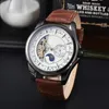 Montre automatique de luxe pour hommes, entièrement fonctionnelle, squelette mécanique, Tourbillon, en acier saphir, étanche