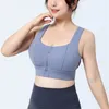 Completo da yoga Taglie forti Cerniera da donna Reggiseno sportivo da palestra antiurto L-5XL Raccolta allenamento Fitness da corsa traspirante ad asciugatura rapida