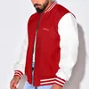 Jaqueta de outono designer casaco fino costura uniforme jaqueta com capuz casal de rua masculina rua hip-hop clássico retro beisebol cor pura casual parka all-match