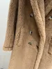 Outdoor winter coats 101801 alpaca fur XLong coats with six button maxx teddy bear Lapel Neck