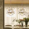 Lampy wiszące nowoczesne fajerwerk iskra LED LED LIVE Living Jadalnia restauracja żelaza sztuka wystrój domu żyrandol oświetlenie