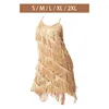 Skirts Womens Flapper Dresses Dress Fashion Backless Tassel Fringe Sequin For Club Ballroom Samba Beach Theme Party