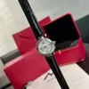 Relojes clásicos de la serie Pasha Relojes para mujer Reloj con anillo de diamantes integrado Reloj de cuarzo suizo Caja de acero 316L Correa de piel de becerro