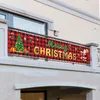 Рождественские украшения Большой рождественский баннер 250 см/8,2 фута Подвесной флаг с Рождеством для внутреннего и наружного двора Настенный декор Navidad Party 231101