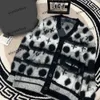 xinxinbuy Felpa con cappuccio da uomo firmata Lettera Jacquard a righe manica lunga da donna blu Nero albicocca S-3XL