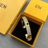 Ontwerper voor dames klassiek merk roségouden armbanden openingen met diamanten mode-sieraden nieuwe stijl gepersonaliseerd