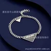 Bracelet, Earrings & Necklace Designer Inverted Triangle Diamond Bracelet Necklace Triangle Letter Bright Face Earrings Open Ring Female ZZP8