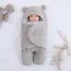 Sacs de couchage born Baby Sacs de couchage doux pour bébé couvertures enveloppe de literie pour né épaissir polaire infantile sac de nuit 0-6 mois 231101