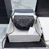 2023 10a Nieuwste producten mannen pochette tas Luxe halve maan ketting clutch Schouder Designer tas voor vrouwen tassen handtas gewatteerde kaviaar cc echt lederen crossbody tas