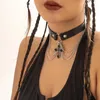 Choker Mode Lolita Ketting Vrouwen PU Leer Metalen Chocker Kettingen Sexy Kruis Sleutelbeen Keten Kraag Partij Sieraden Gift