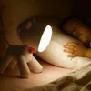 Luzes noturnas Creative Puppy Night Light Bedroom Home Com Lamp Light Cartoon Os alunos aprendem recarregáveis ​​LED luminárias de mesa P230331