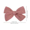 Hair Accessories Children's Headwear Girls Princess Pure Cotton Fabric Hollow Embroidery Bow Knot Clip Pair Butterfly