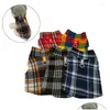 Vêtements de chien Vêtements de chien Vintage Plaid chaud polaire vêtements pour animaux de compagnie automne hiver épaissi gilet manteau petit moyen chiens costume traction rin dh5rz