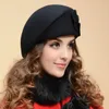 Beret Fashion Women Beret Hat for Women Beal Cape Cap Flower francuskie trylby wełna miękka stewardess Hat Gorras Planas 231031