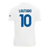 23 24 Lukaku Soccer Jerseys Barella Correa Inters Milan Giroud Ibrahimovic Lautaro Milans 2023 2024 Chemise de football 2023 2024 Uniformes Hommes Enfants Kits Ensembles