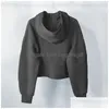 Womens Yoga Hoodie Oversized Fl-Zip Taille Lengte Jassen Sweatshirts Zachte Duimgaten Vrijetijdsjas Drop Delivery Dhsgd