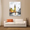 Världsberömd byggnad Big Ben i London UK Pencil Art Canvas Print Bild affisch för vardagsrum Väggdekor