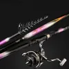 Varas de pesca de barco Soft Tail Rocky Fishing Rod Carbon Sea Rod 2.4-5.4m Big Guide Eye Telescópica Spinning Rod Rod de fundição para viagens e férias Q231101