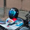 Motosiklet Kaskları Kadın Erkek Kask Retro Scooter Binicilik Güvenlik Koruyucu Kişilik Şapkası Motokros Cascos Para Moto