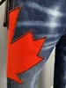 Heren skinny broek voor heren DsqPleinD2 Jean-katoen COOLGUY-broek Nauwsluitende broek Denim katoen Blauw grijs 100% katoen Knoopgulp Streep Uitgemergelde slanke pijpen