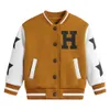 Jacken Mudkingdom Kleinkind-Jungen-Mädchen-Bomberjacke verdickte Langarm-Baseballjacke mit V-Ausschnitt Stilvolle Druckknöpfe für Kinderkleidung Herbst 2-6T 230331