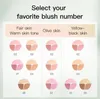 Blush Timage 3-kleuren Blush Palette Mollige Wangen Natuurlijke Contour met Roze Paarse Abrikoos Tinten 13g Make-up 231031