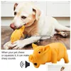 Dog Toys & Chews Dog Toys Chews Brand Cute Pig Grunting Squeak Latex Pet Chew For Squeaker Training Products Drop Delivery Home Garden Dhafm