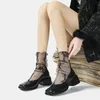 Geklede schoenen Luxe designer damespumps Japanse stijl Damesschoenen met middelhoge hak Vierkante neus Mary Janes Echt lederen loafers voor meisjes 231031