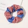 Scrunchies Zipper Rainbow Ponytail Hair Holder Striped Star Laser Headband USA Flag Hair Ties Ropes Hairbands Women Elastic Headwear Hair Accessories BC555