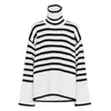 Women's Sweaters Striped Turtleneck Sweater Long Sleeve Oversized Knitted Soft Women Woman Chunky Knit