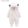 Combinaisons OLEKID 2023 automne hiver nouveau-né bébé barboteuses à capuche épais chaud bébé filles combinaison enfant en bas âge garçons salopette infantile polaire OutfitL231101