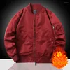 Herrjackor Elena Store Autumn och vintern förtjockad varm casual jacka Bomber Baseball Uniform Coat Windbreaker